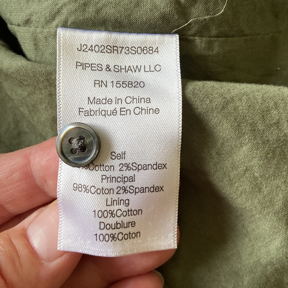 Veronica Beard Trisha Tiered Shirt Green Dress with liner Button Down Size Large - Picture 9 of 15